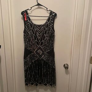 Kayamiya Black Sequin Dress Size Large